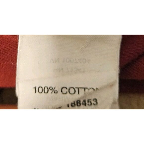 LL Bean Women's Mock Neck Long Sleeve Shirt Cotton Size Large Red - Picture 4 of 6